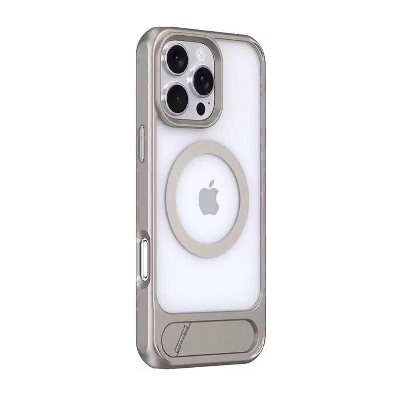 Роскошный металлический чехол-подставка с магнитной застежкой для iPhone 16E 11 12 13 14 15 16 Pro Max Plus, противоударный защитный чехол.