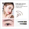 Маленький тонкий карандаш для бровей с двухсторонней кистью, прочный, легко окрашиваемый, устойчивый к поту, натуральный карандаш для бровей