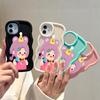 Для iPhone Redmi 13 13C 14C Note 13 12 Pro Samsung A05 A06 A13 A14 A15 A16 Honor X6 X6a X8 X8a чехол для телефона с рисунком милой девушки и мягкими волнистыми краями