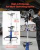 Hydraulic Transmission Jack, 1660 lbs / 0.75 Ton Lifting Capacity Telescoping Transmission Jack with Foot Pedal, 360° Swivel Wheel, 88-176 cm High
