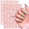 Yousheng Embossed Nail Sticker Flower Decal DIY Nail Art Decoration Spring Summer Flower Nail Decoration Sticker Nail Supplies
