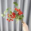Зеленые Листья Искусственная Ветвь Малины Искусственная Красная Малина Пластиковые Плоды Шелковицы Растения Реалистичные Роскошные Искусственные Растения Подарок