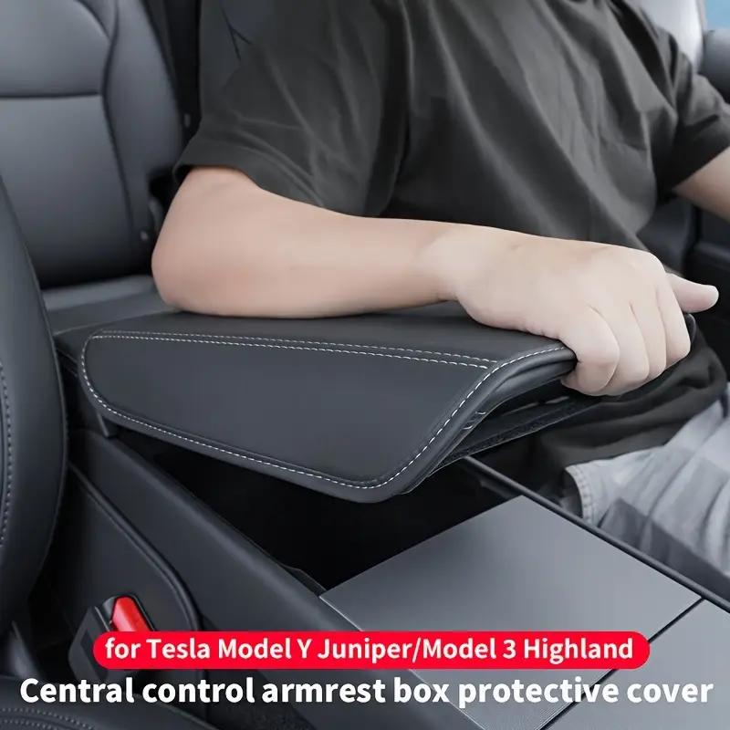 Для Tesla Model 3 Highland / Y Juniper Защитная крышка подлокотника центральной консоли Мягкая кожаная накладка на крышку подлокотника