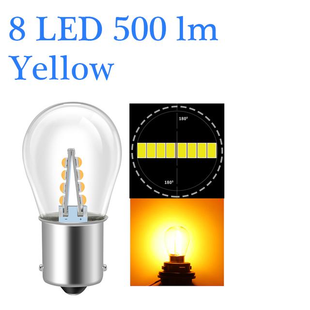 8/16 3030 чипов Led P21w Ba15s автомобильный светильник S25 1156 автомобильный сигнал поворота заднего хода лампа Drl белый 6000k 12 В 24 В