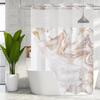 Не нужны крючки, комплект занавесок для душа из мрамора с защелкивающейся подкладкой, современные абстрактные занавески для душа для оформления ванной комнаты в стиле спа-салона класса люкс