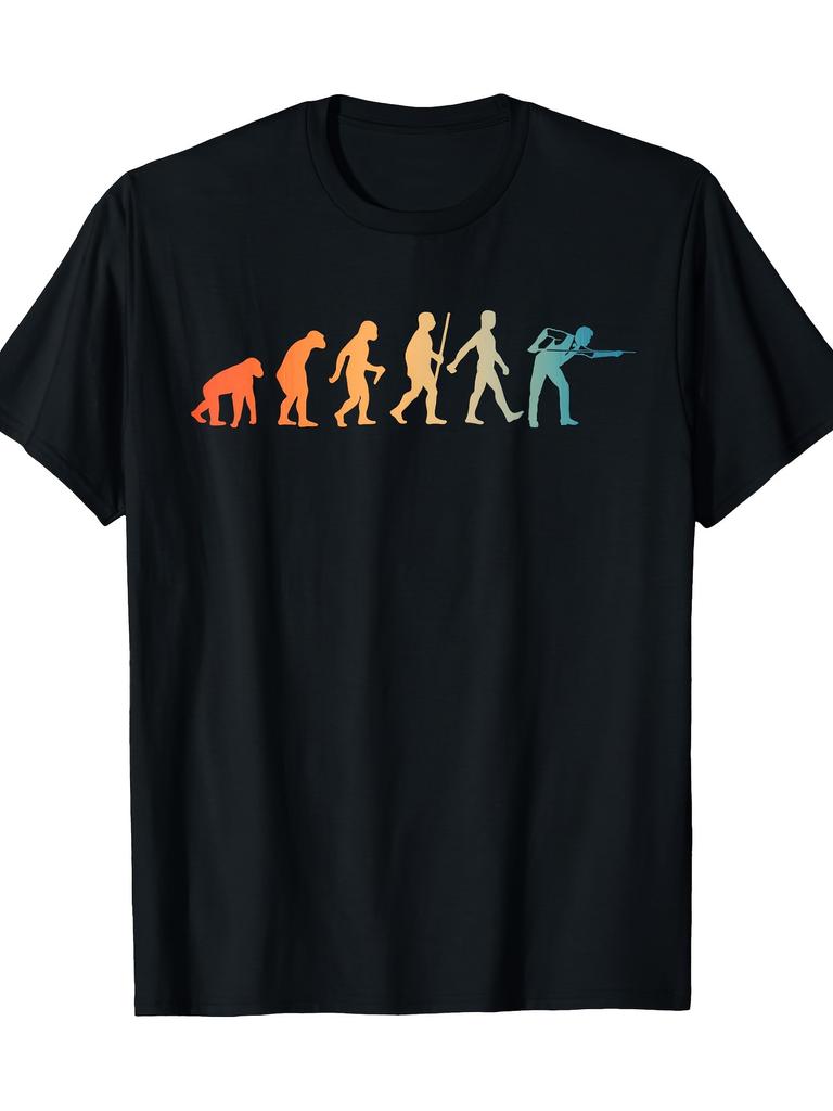 Evolution Billiards Pool Player Graphic Tee Soft Breathable Casual TShirt For Men