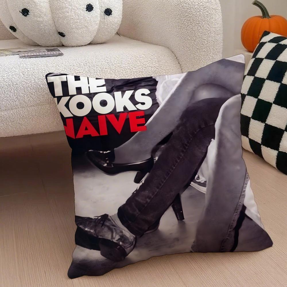 band indie The KKooks Cushion Cover Throw Pillow Cover Hidden Button Durable Polyester Chair Cushion