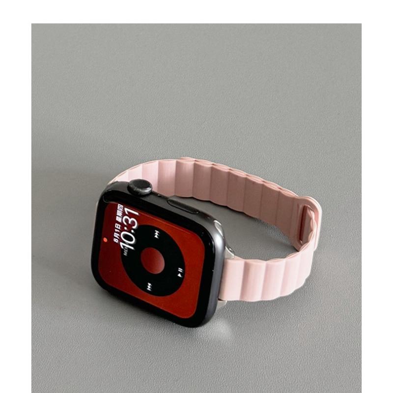 Женский тонкий силиконовый ремешок с магнитной застежкой для Apple Watch S11 10 46/42 мм 45 мм 44 мм Тонкие ремешки 38 мм 40 мм 41 мм Браслет iWatch SE 9 8 7 6