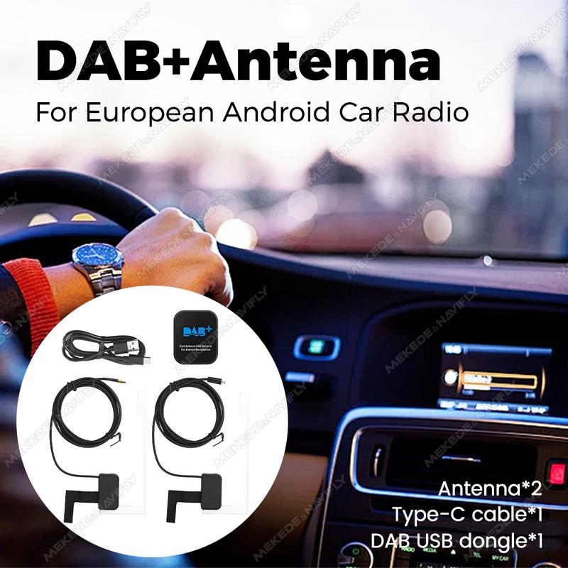 MEKEDE Двойная Антенна DAB+ Адаптер для Цифрового Радио ЕС Универсальный Android Автомобильный Радио Навигационный Тип-C MCX SMA SMB Интерфейс