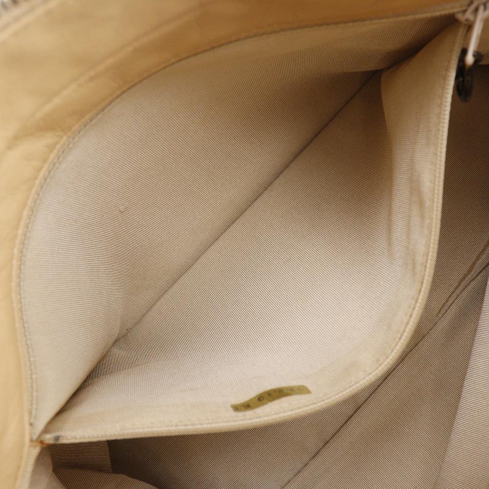 Chanel COCO Mark Shoulder Bag Beige Lambskin Women Used