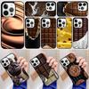 Тост Фуди Шоколадный Чехол для Телефона Задняя Крышка для iPhone 16 15 SE2020 14 13 11 12 Pro Max mini XS XR X PlusS Fundas Coque