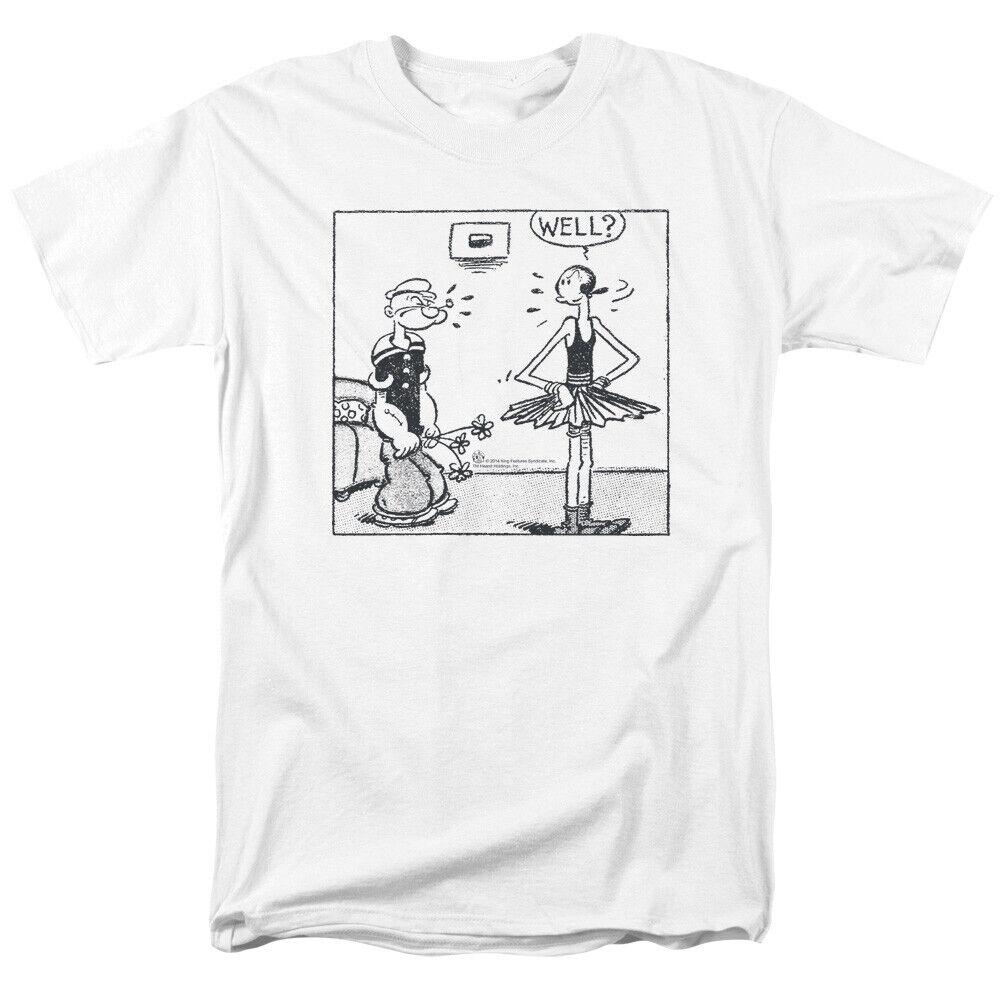 Футболка Popeye Well Comic Cartoon, белая футболка унисекс