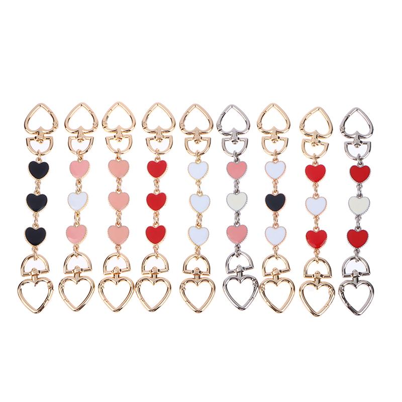 Bag Extension Chain Crossbody Heart-Shape Chain Strap Handbag Diy Hanging Buckle
