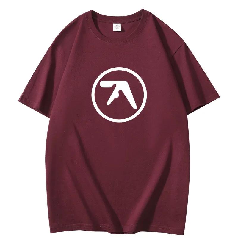 Мужская забавная презентационная модная мужская черная футболка Aphex Twin с короткими рукавами, мужская футболка с принтом из хлопка с короткими рукавами