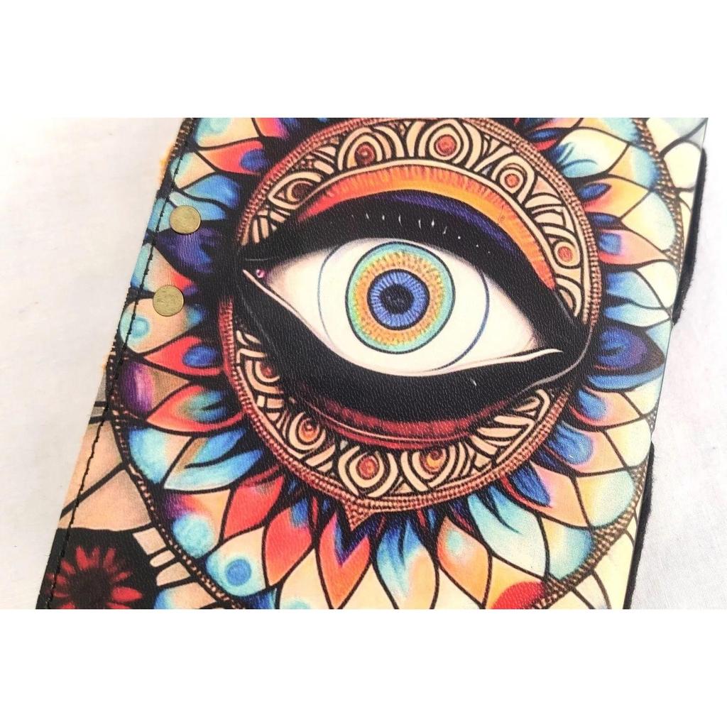 Журнал из кожи Boho Evil Eye UV с антикварной застежкой – Бумага в винтажном стиле