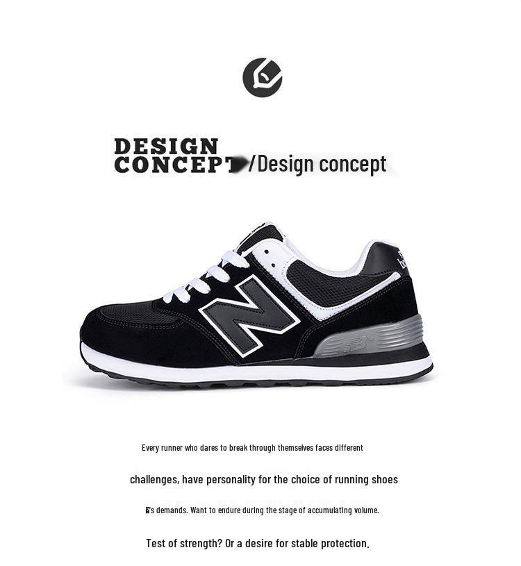 574 N-Logo Casual Running Shoes - Unisex Spring/Autumn Style