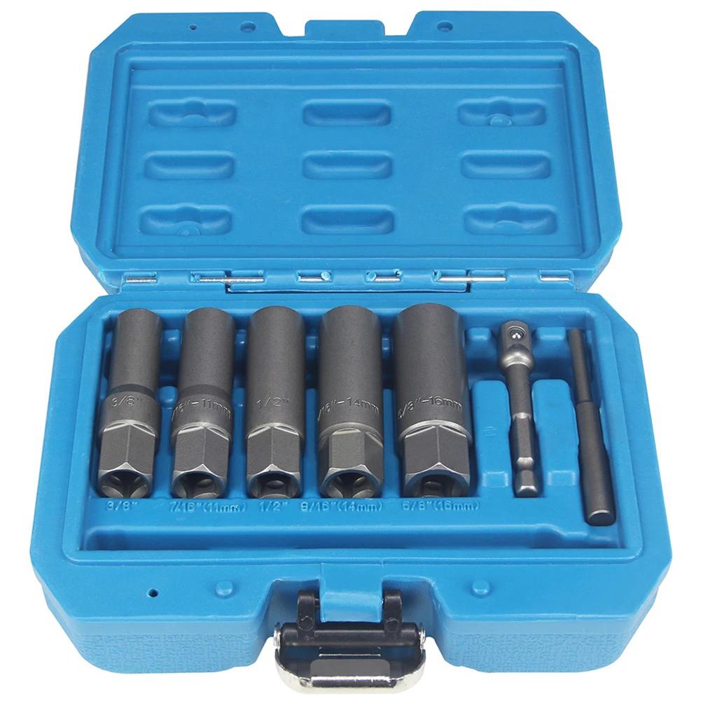 Для Болтов Для Длинных Шпилек 3/8-5/8 Дюйма Ключ Гайка Экстрактор Болтов Мастерская Оборудование 10мм 3/8 Скругленные Гайки Удаление
