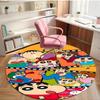 Crayon Shin Print Round Rug, Washable Floor Carpet, For Entryway Dorm Laundry Room Office Study, Home Decor Birthday Christmas Gift