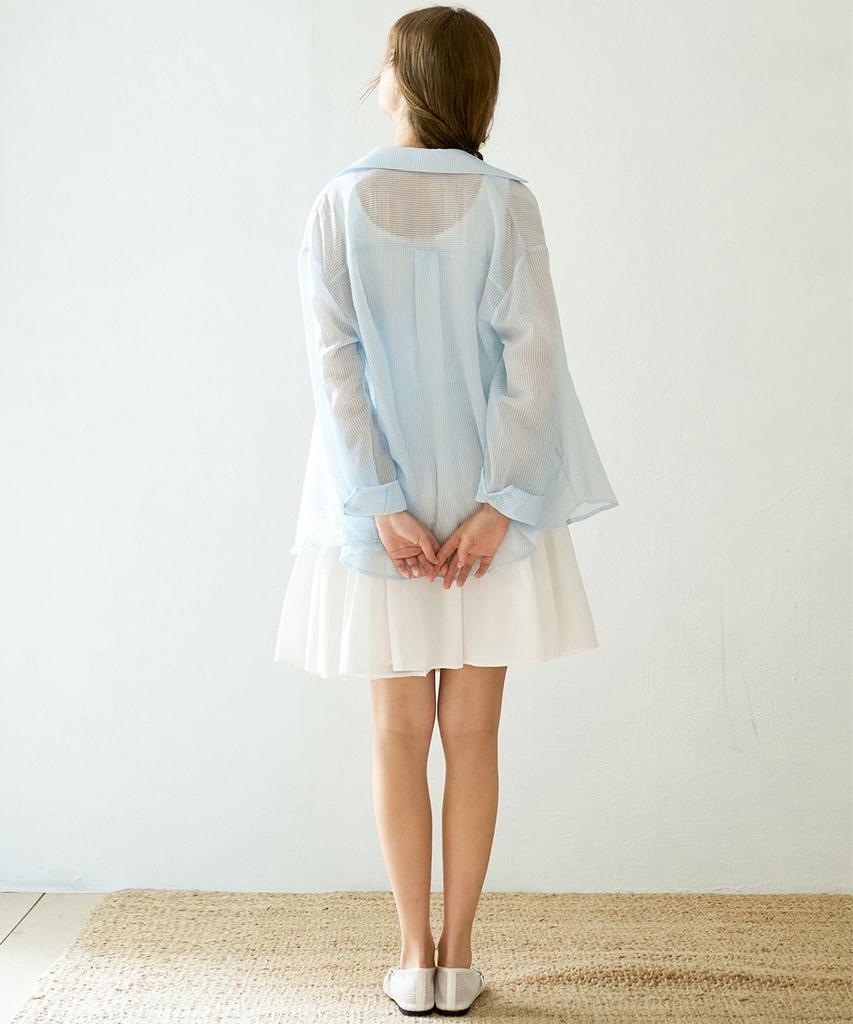 SLOWLOLLI Smocked Flare Midi Skirt_2 Colors