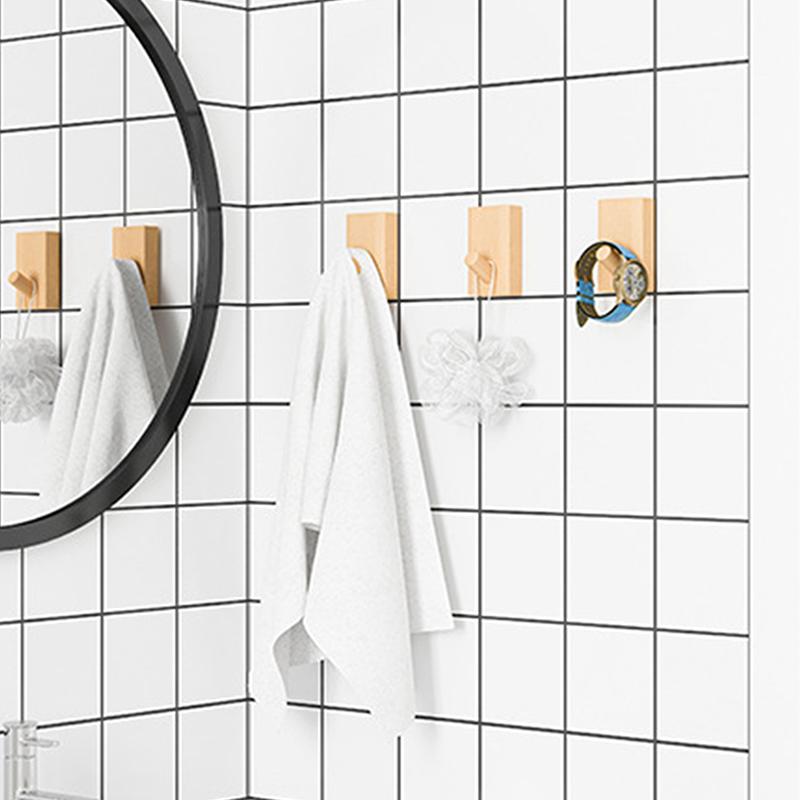 2 шт. Настенные крючки-вешалки из орехового дерева, без сверления, скандинавский крючок для пальто, держатель для полотенец, ключей, полка для хранения, украшение