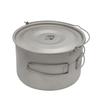 1.8L/3L Titanium Pot Ultralight Hanging Pot with Lid and Foldable Handle Outdoor Camping Hiking