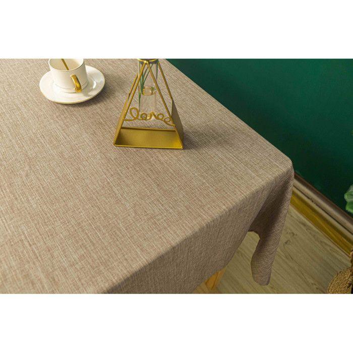 Nappe antitache unie Taupe rectangulaire 145 x 240 cm