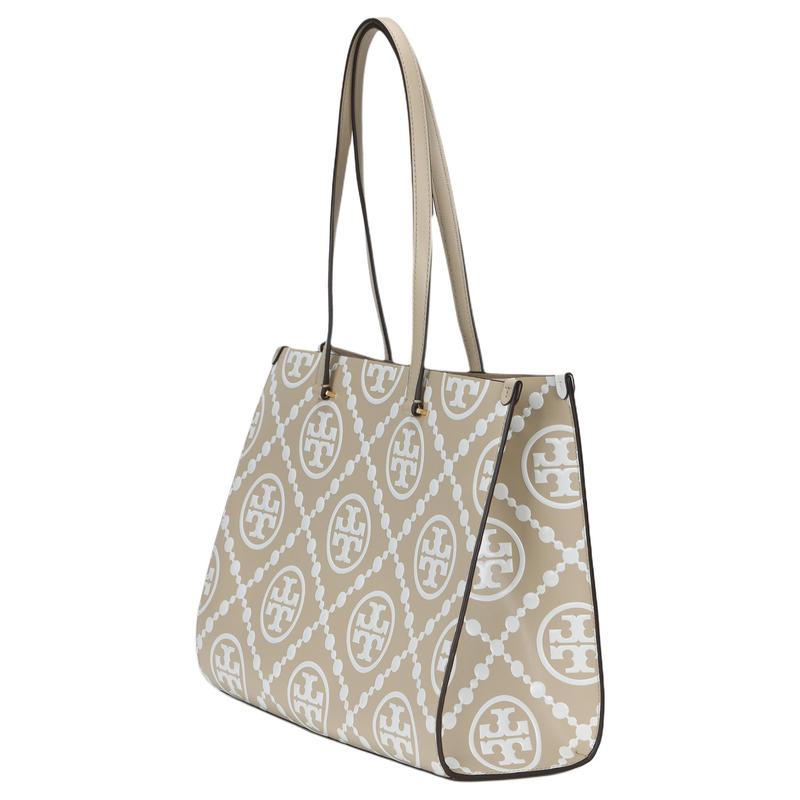 TORY BURCH T Monogram contrast embossed logo double-sided design leather tote bag tote bag shopping bag shoulder bag large size women's 171644-250