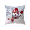 С Рождеством милый снеговик с принтом наволочка для дома, гостиной, украшения дивана, полиэстеровая подушка, наволочка