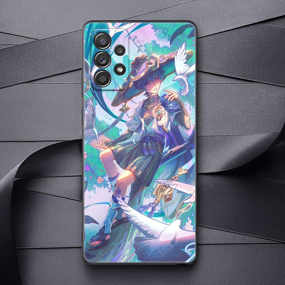 Чехол Scaramouche Genshin Impact для Samsung Galaxy A23 Чехол Galaxy A13 A21s A24 A22 A14 A23 A11 A12 A03 A04s A01 A02 Чехол для телефона
