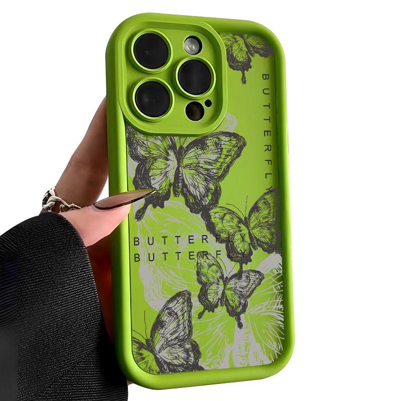 Чехол-бабочка Candy Color Ink для iPhone 16 Pro 15 14 Pro Max 13 12 11 Pro Max Xr Xs X 7 8, противоударный, мягкий, тонкий чехол из ТПУ