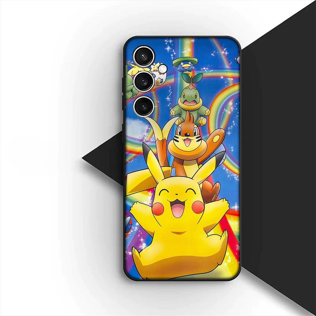 for Samsung Galaxy S10 S8 S9 Plus A33 A34 A31 70 A71 A72 Note 20 9 8 S10E Phone Cover Soft Case Cartoon P-Pokemons GO P-Pikachus