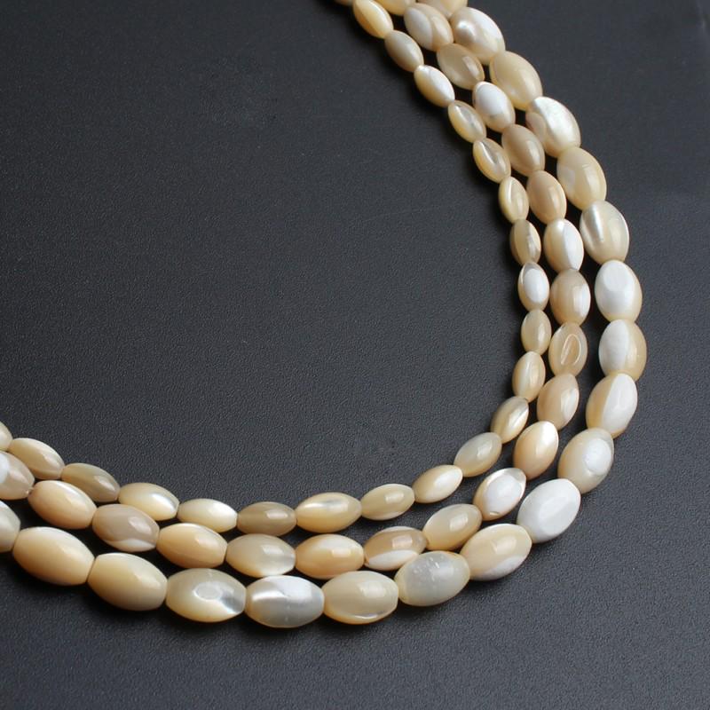 Бусины в форме ракушки из натурального риса для изготовления ювелирных изделий своими руками, длина 15 дюймов