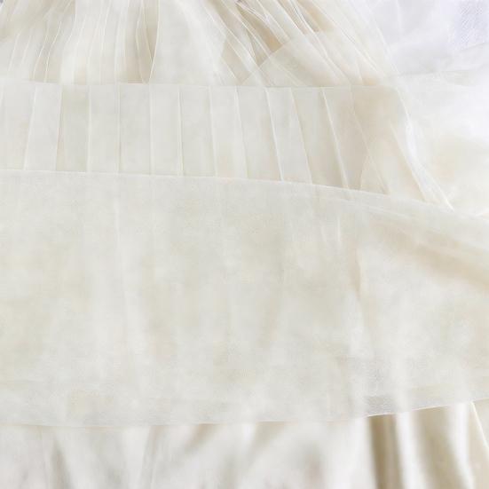 Тюлевая юбка для женщин Эластичная Высокая талия А-силуэт Длинная Юбка-пачка Фея Легкая Многослойная Ярусная Макси-юбка