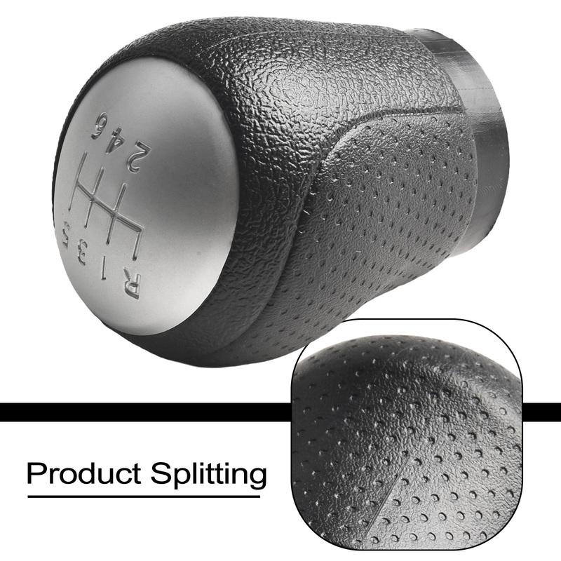 Auto Parts Gear Shift Knob Tool 6 Speed Black & Silver Dustproof Waterproof High Precision High Quality Useful