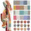 Rainbow Color Crochet Knitting Cotton Rainbow Cotton Yarn Warm Milk Cotton  Scarf