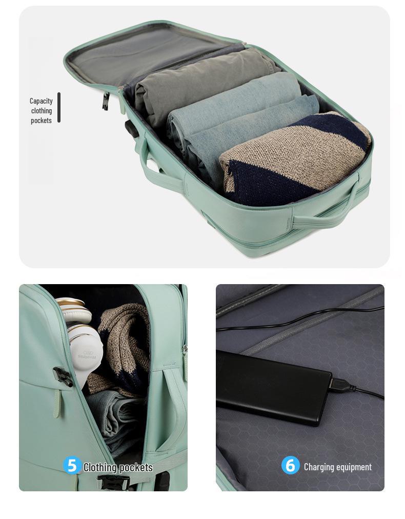 Универсальный расширяемый рюкзак: Вместительный, модный, идеально подходит для поездок на работу или в командировки