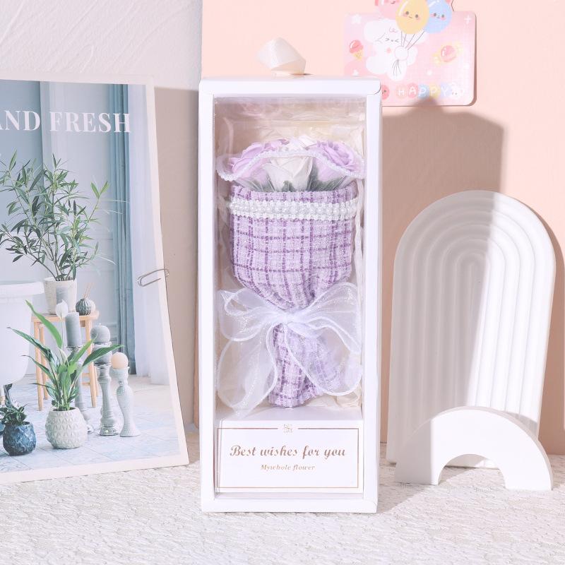 Креативный подарок на День святого Валентина Qixi Маленький ароматный букет роз Подарочная коробка Мыло Цветок Выпускной Подарок на день рождения для девушки