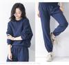 Женский осенне-зимний флисовый спортивный костюм: Теплый, Модный и Удобный Повседневный Свитшот с Длинным Рукавом и Брюки.