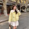 Splicing Lamb Cotton-padded Clothing Women's New Thermal Lapel Cotton-padded Clothing Short Student Winter Versatile Cotton-padded Jacket
