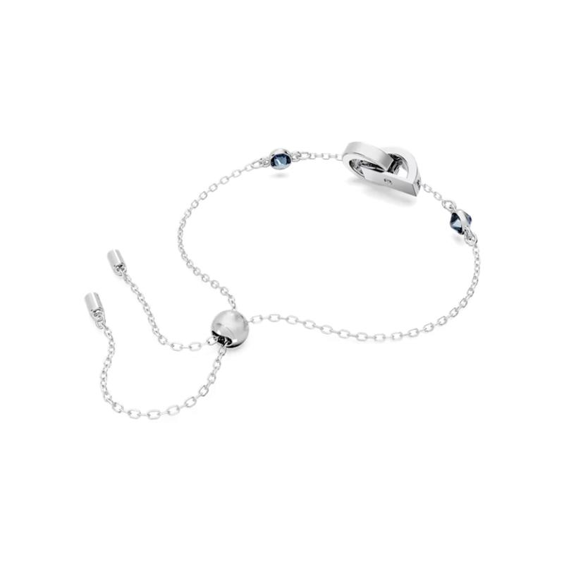 Swarovski Hollow interlocking rhodium-plated bracelet for men and women, couple style, silver 5663493