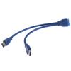 Кабель-адаптер 2 порта USB 3.0 Type A (папа) на 20-контактный разъем (папа)