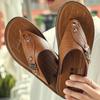 Летние мужские сандалии, садовая обувь, повседневные пляжные сандалии и тапочки, мужские кожаные сандалии вьетнамки
