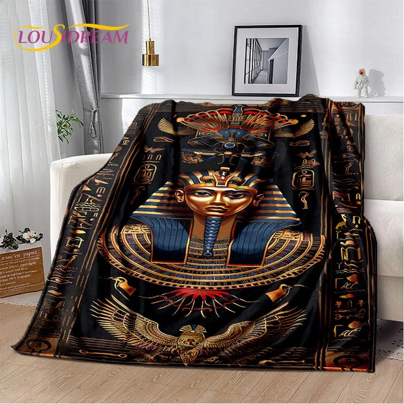 2025 Ancient Egypt Death Anubis Pharaoh Horus Mythology Soft Blanket,Soft Throw Blanket for Home Bedroom Bed Sofa Cover Child