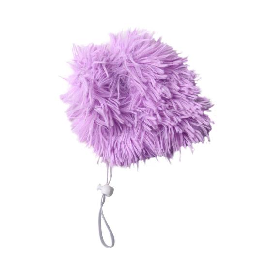 Парик для питомца Шапка Подкладка из дышащей ткани Легкий Забавный Афро прическа Парик для кошки с эластичной лентой-стрейч Регулируемая пряжка Аксессуар для собаки