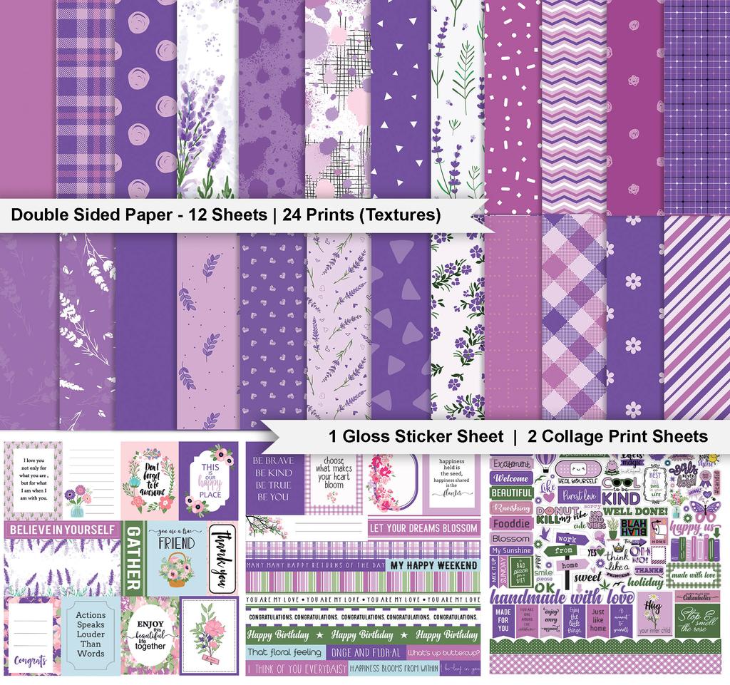 Inkdotpot Twist In Basics Collection Double,Sided Scrapbook Paper Kit Cardstock 12"x12"-16 PageS