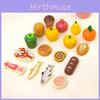 Kids Kitchen Toy Set With Wooden Fruits Vegetables Bread For Role Fun Playing
