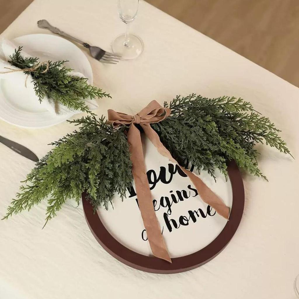 Рождественские кедровые ветки Рождественская зелень Искусственная сосна реалистичное зеленое растение украшения для дома рождественская вечеринка декор для помещения