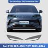 Для BYD SEALION 7 EV 2025 2026 ТПУ Защитная пленка для фар с защитой от царапин, дымчато-черная, прозрачная, меняющая цвет, Модификация