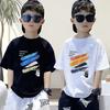 Boys Short-sleeved T-shirt Children's Cotton Summer New Children's Clothing Middle and Large Boys Boys Handsome Top Tide
