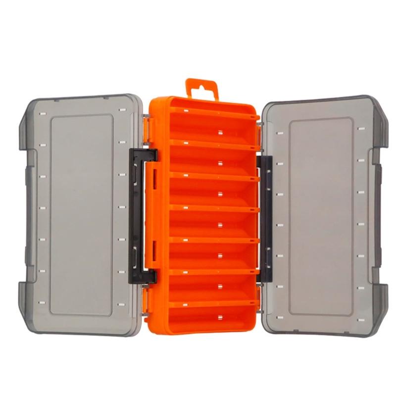Clear Double Sided Tackle Storage Box With Secure Lock Lightweight Waterproof Design For Fishing Tools And Small Parts